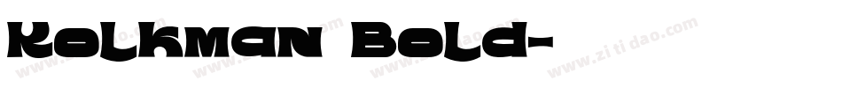 Kolkman Bold字体转换